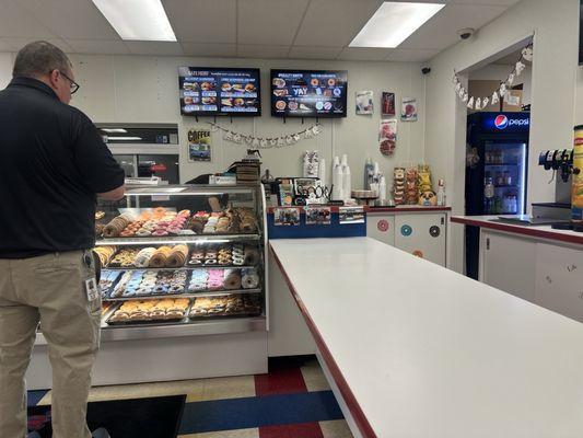 Nice selection of donuts  .