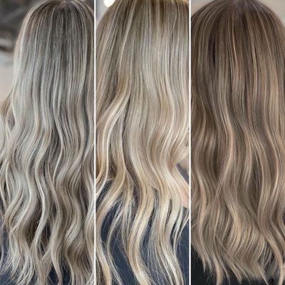 3 different tones of blonde by Sam