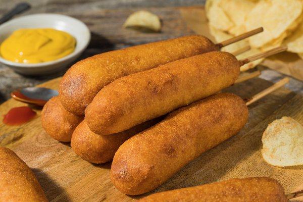 No By products, MSG, or artificial flavors Jumbo Beef or Bratwurst Corn dog dipped in homemade batter.