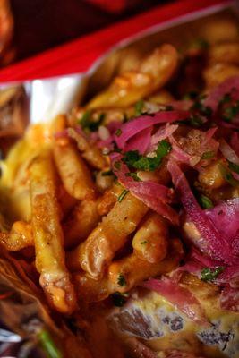 Loaded Fries with Mushroom Tempura