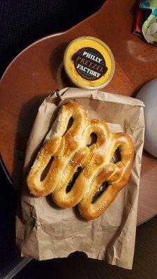 Pretzels and cheese. Breakfast of kings.