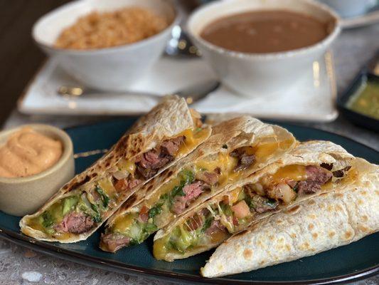 Surf and turf quesadillas