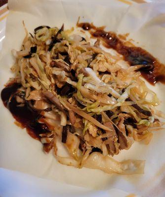 Mu Shu Pork, on Pancake with Plum Sauce