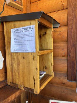 Little free library at the coffee shop