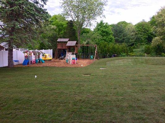 Backyard play area