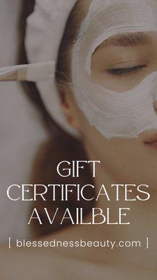 Gift Certificates available