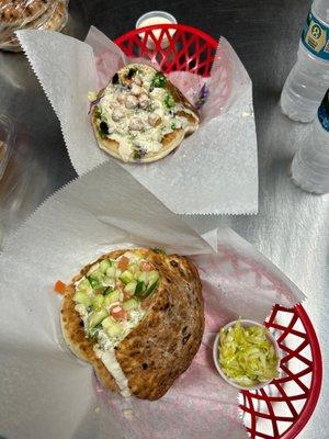 Shawarma and young chicken Pita