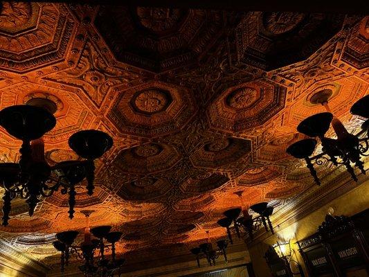 Detailed ceiling of the Olympic theater