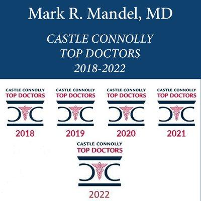 Dr. Mark Mandel has been a recipient of the Castle Connolly Top Doctors award since 2017.