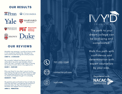 Get help into the Ivy Leagues like Yale, UPenn, Columbia, Brown, and Princeton!