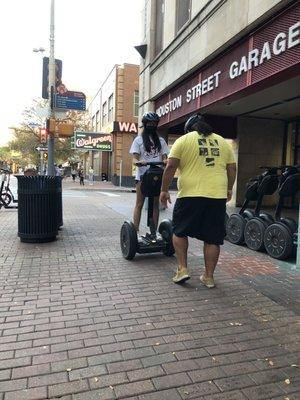 Teen learning Segway