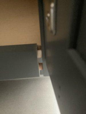 Gap in frame on another cabinet