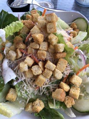 House Salad with their homemade ranch dressing.