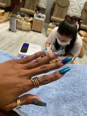 Demi @ Million$Nails and her amazing acrylic work!