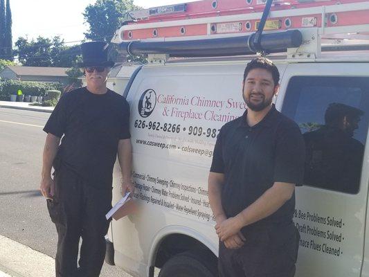 Tim and Vince with there vehicle.