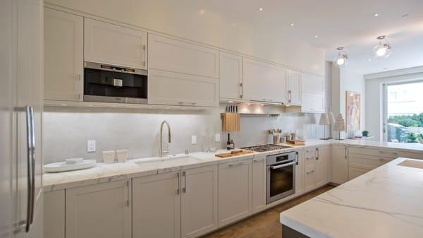 Overhauled Kitchen with custom cabinets, countertops.