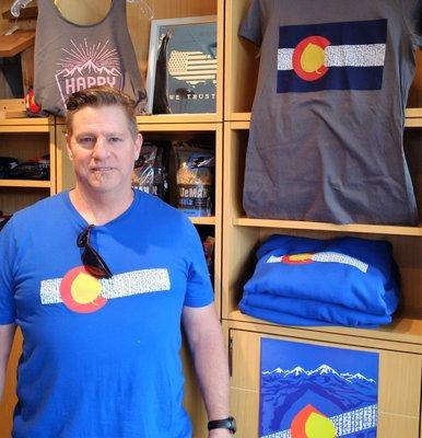 Anthony Mazzuca, designer of our aspen-themed shirts, hoodies, and stickers.