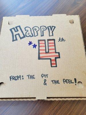 decorated pizza box!!