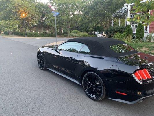 Mustang after being detailed