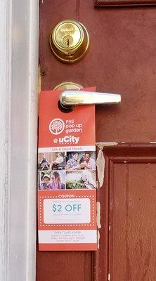 Door Hanger Delivery with call to action!