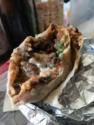 The super burrito is a must get whenever you go there. Only $6! You probably can't finish it.