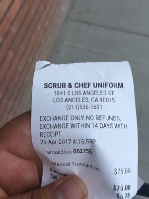 Great prices. Friendly staff . Bought 3 sets of scrubs for 75