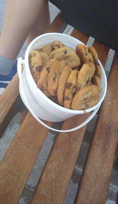 Bucket of cookies