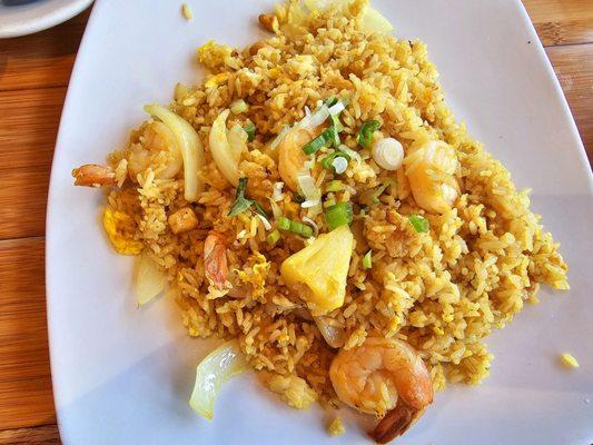 Pineapple and shrimp fried rice