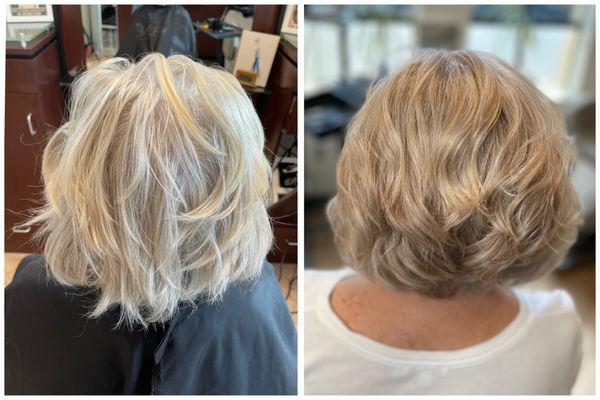 100% Grey hair? Try grey blending, a great way to look sophisticated with a low maintenance regimen.