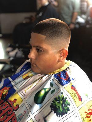 Bald mid fade