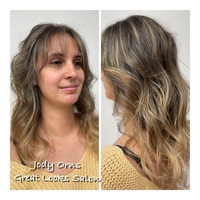 Best colorist Balayage with babylites haircut and style