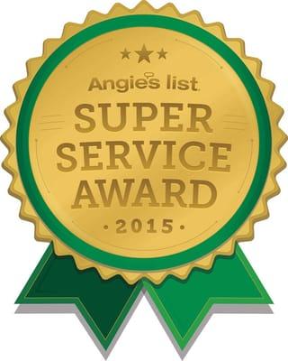 4th year in a row we earned the super service award from Angie List