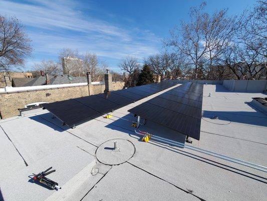 Chicago flat roof installation