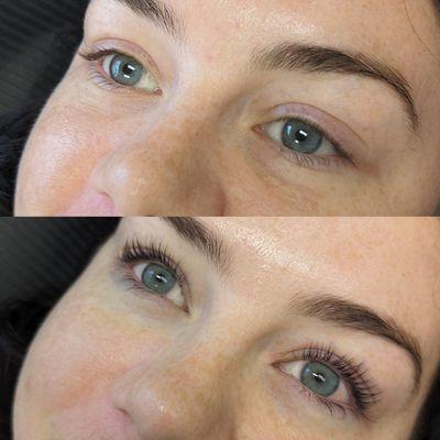 Lash lift and tint