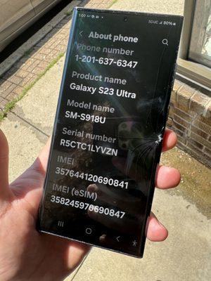 Phone info for repair