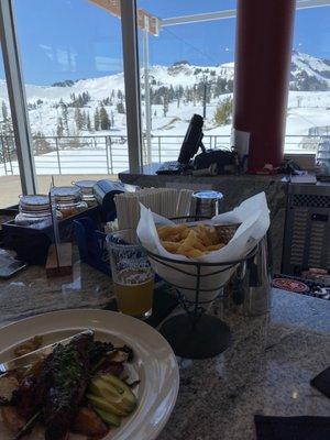 Great view and fries