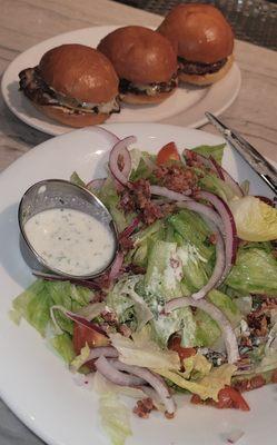 Wagu Steak Sliders and the Chopped Wedge Salad