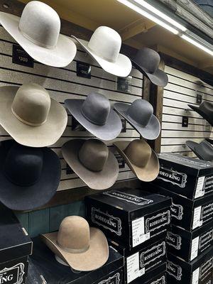 Large selection of hats