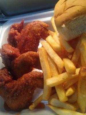 Hot wings and fries