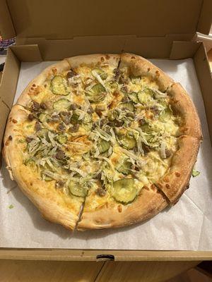 Big Mac Pizza (with no onions)