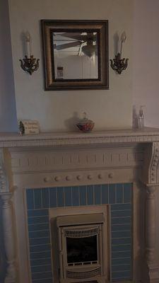 A fireplace