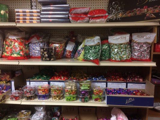 Finest chocolates and candies from Europe.