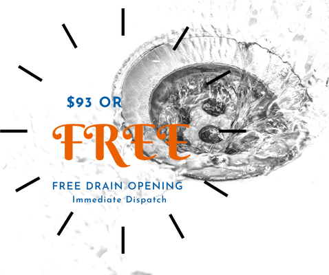 $93 or It Is Free Drain Opening + Immediate Dispatch
Call Case Plumbing & Sewer Today!