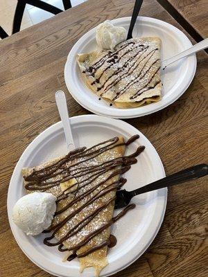 The Elvis crepe (Banana, Peanut butter, Nutella)