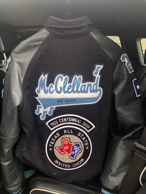 Fantastic job on my son's letterman! Very reasonable! Thank you so much!!!