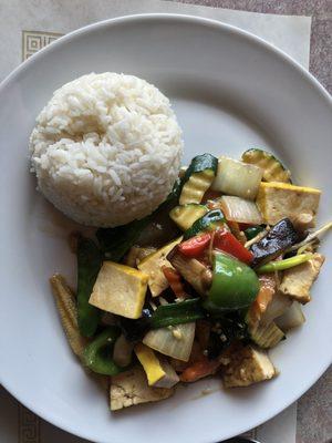 Lunch portion Garlic Tofu