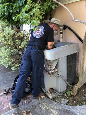 This is Dan working on my condenser.