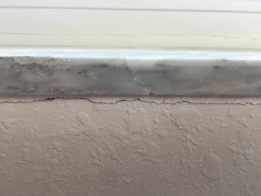 Broken window sill -refused to fix or replace