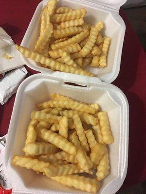 Crinkle cut fries!