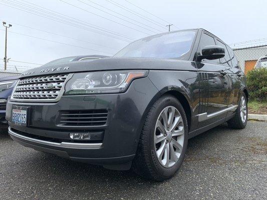 2018 Land Rover Range Rover protected with 3M PPF on complete front end.